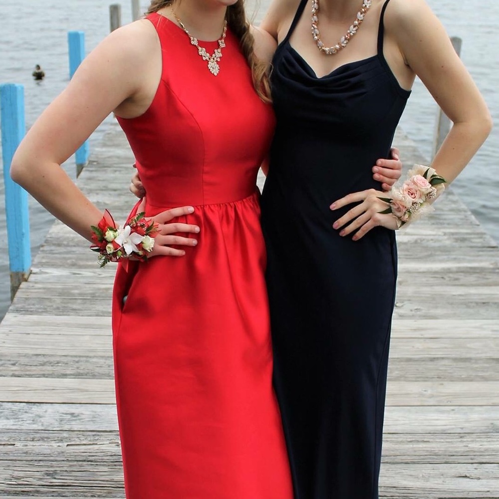 Red Prom Dress with Pockets